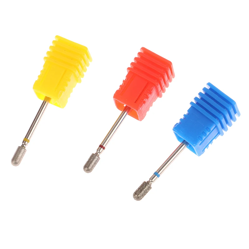 Manicure Drill Bits Diamond Nail Drill Tips Milling Cutter Bit Nails 3/32" Rotary Cuticle Burr Russian Nail Accessories Tools