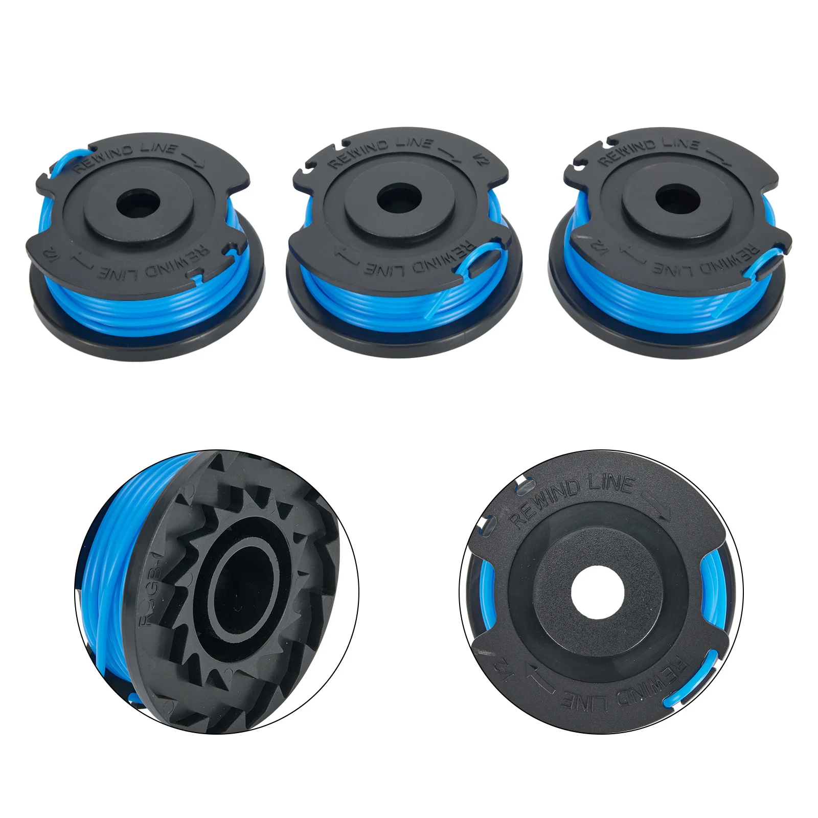1/3ชิ้นสปูลสายสำหรับ Karcher LTR LTR 18 ° สปอยสายรอกสำหรับ LTR 2.444-014.0เครื่องตัดหญ้าอุปกรณ์เสริมสวนเครื่องมือไฟฟ้าอะไหล่