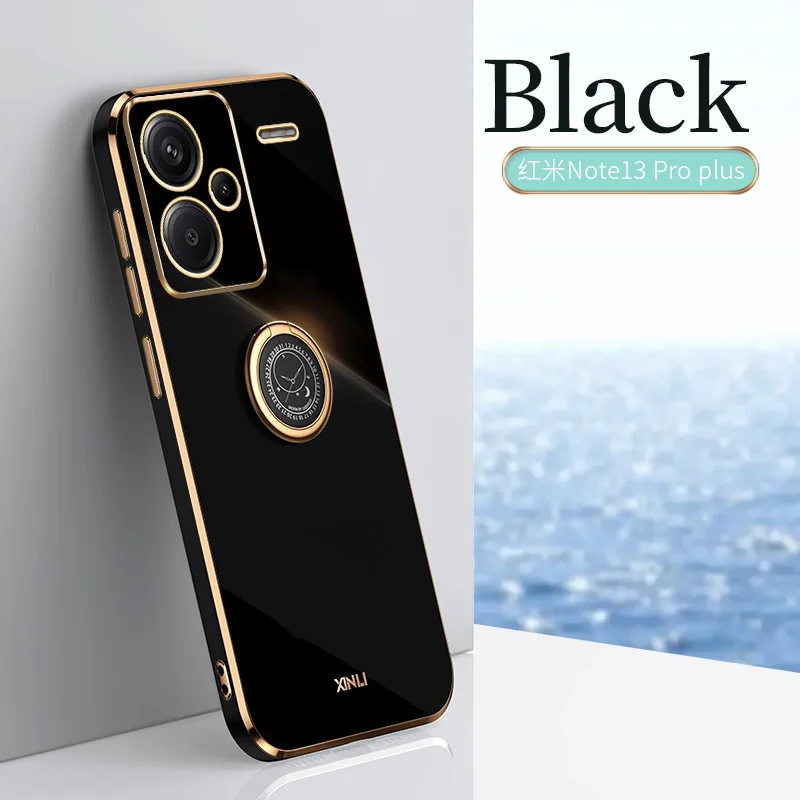 For Xiaomi 13T Redmi Note 13 Pro Plus Case Gold Cover Shockproof Protective Slim Cases For Redmi Note 12s 11 11S 12 13 Pro +