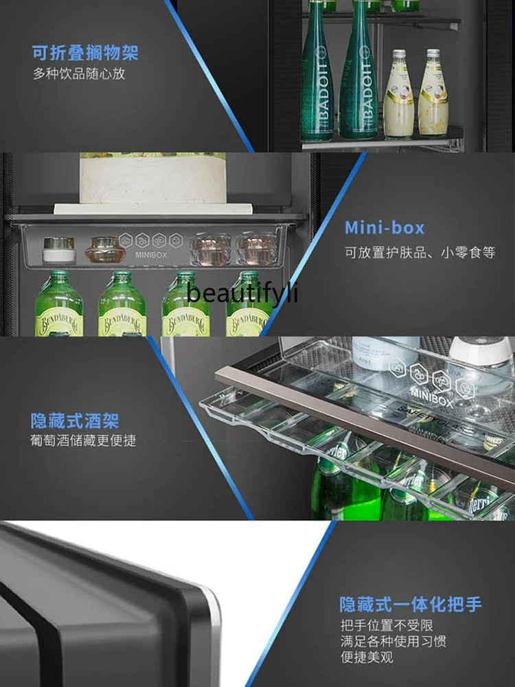 Ice Bar Wine Cabinet Office Refrigerator Freezer Mute Energy-Saving Red Wine Tea Cabinet Refrigerated Fresh Cabinet