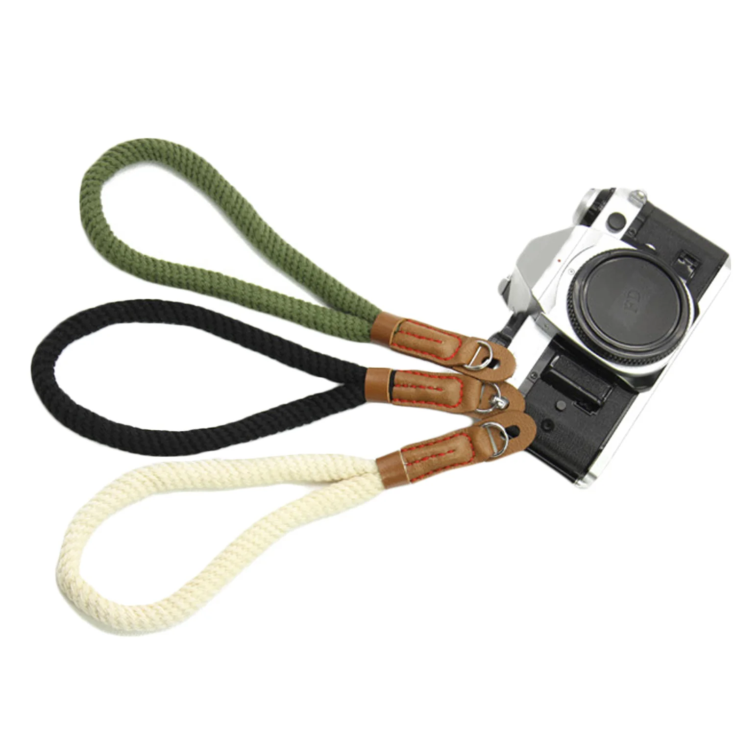 Besegad Handmade Retro Soft Cotton Wrist Hand Strap Belt for Sony a6000 a5000 5100 Leica Canon Fuji Nikon DSRL Panasonic Camera