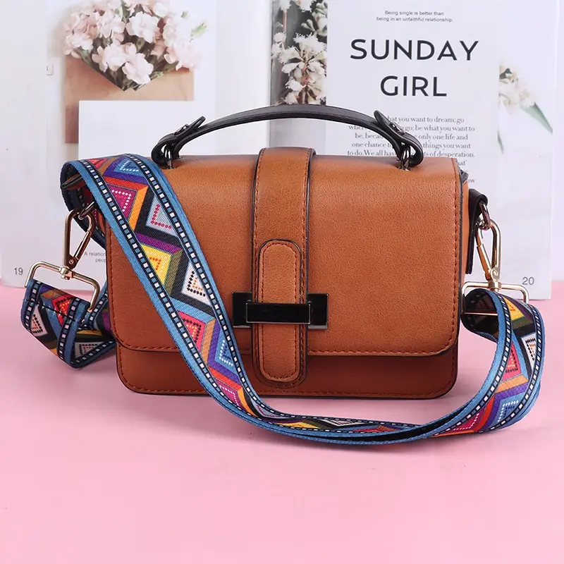 140CM Bag Handle Bag Strap For Women Removable DIY Shoulder Rainbow Handbag Accessories Cross Body Messenger Nylon Bag Straps