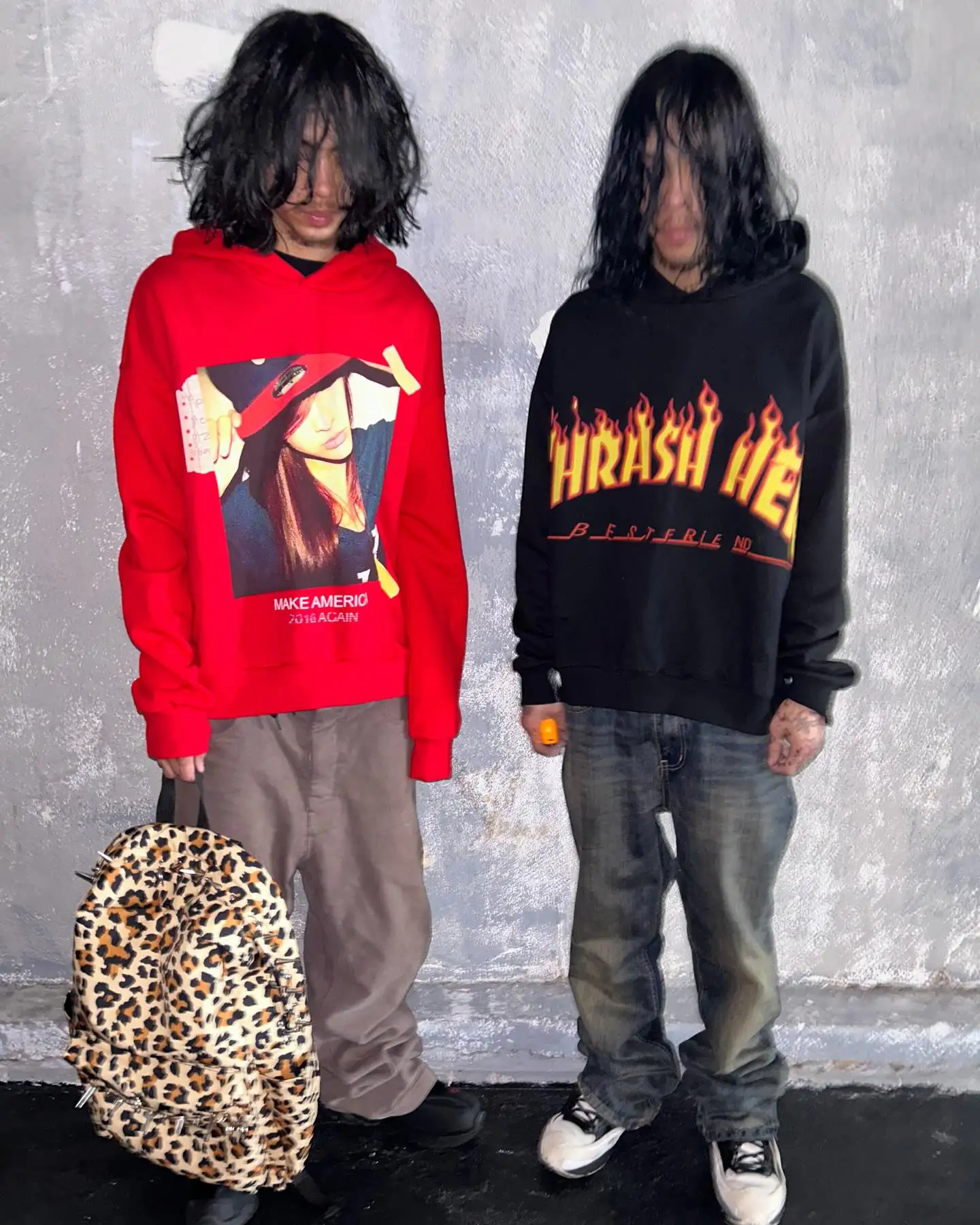 Harajuku القوطية المتضخم هوديي Drolandmiller الشرير هوديس المرأة الشارع الشهير القمم الجرونج البلوز القوطي جديد Y2k الملابس