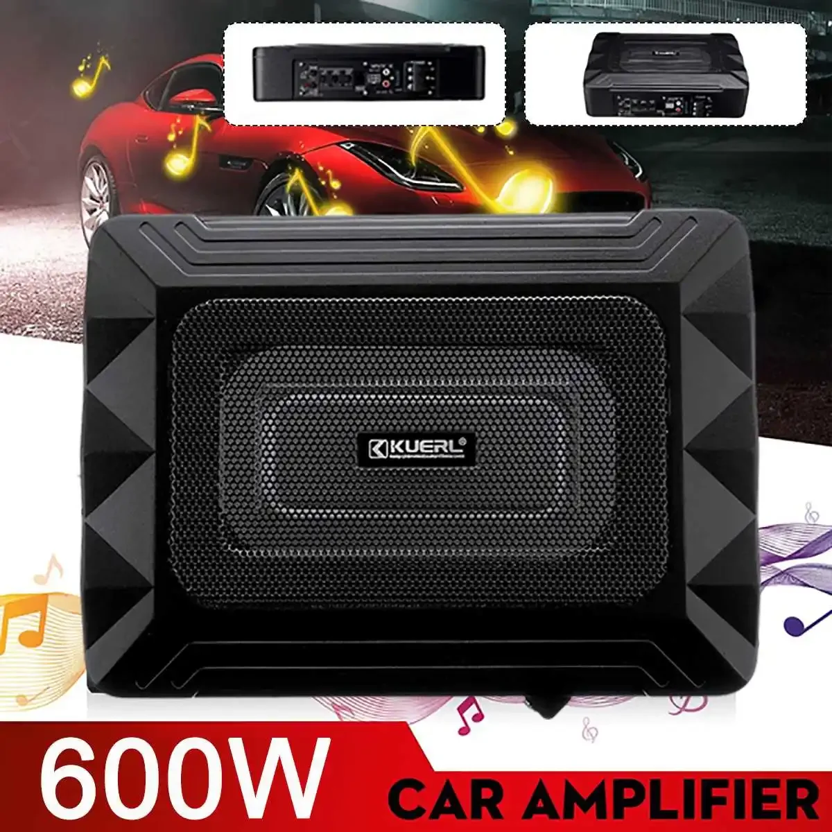 

12V 600W Car Active Subwoofer Audio Speaker Amplifier Ultra thin Subwoofer Bass Amplifier Auto Surround Sound Car Audio System