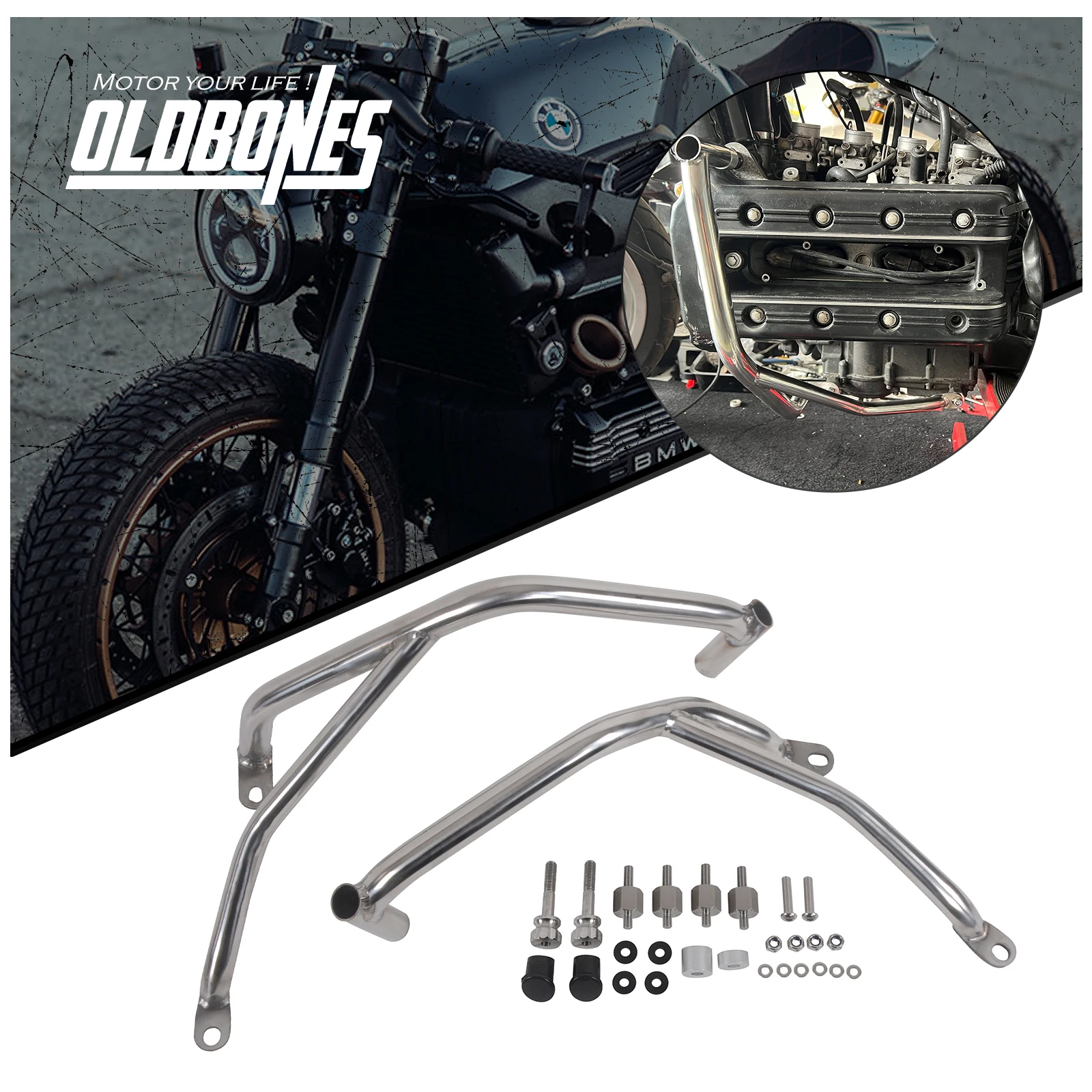 Cafe Racer K Serie For BMW K100 New Front Engine Guard Highway Crash Bar Protector Frame Drop Bar Motorcycle Protective Bumper