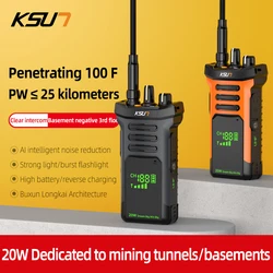 20 Watt Professional Walkie Talkie Long Range  Powerful Portable UHF  Radio For Underground Project Transceiver Wireless Device