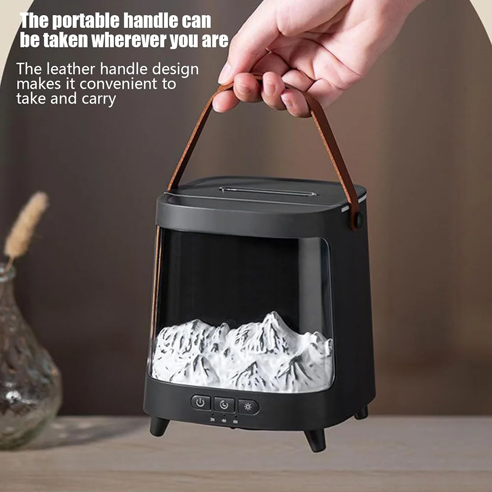 

LED Fireplace Humidifier with Flame Effect and Aromatherapy Diffuser 7 Color Modes for Enhancing Indoor Air Comfort