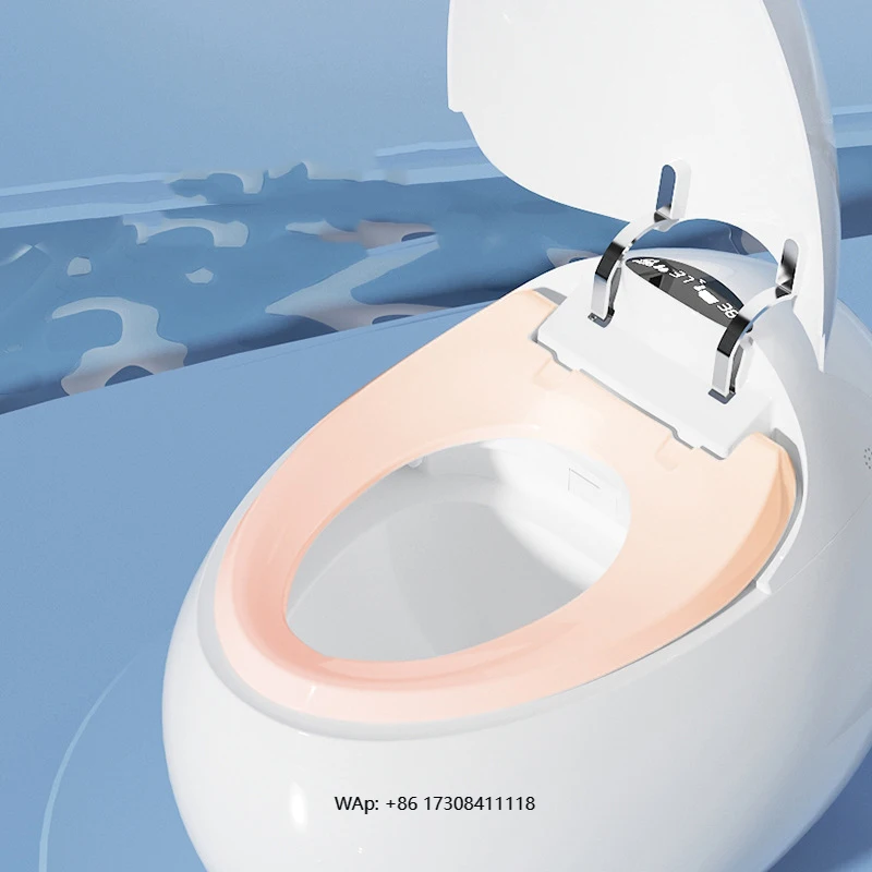 

Smart Toilet With Bidet Footkick Flush Egg Shape Smart Toilet Air Drying Heated Seat Bathroom Foot Sensor Auto Flush