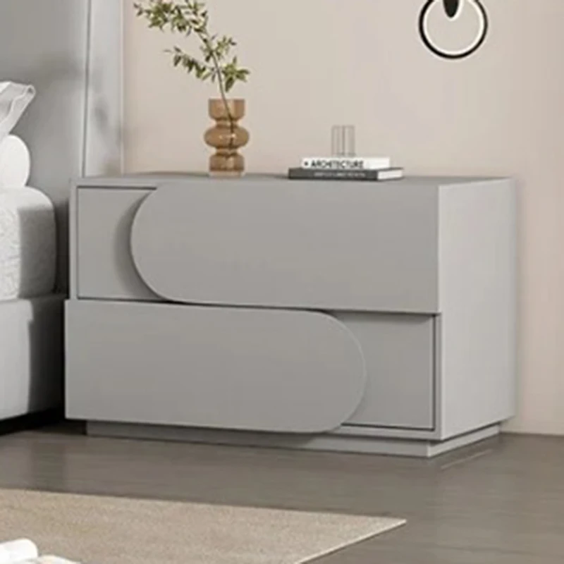 طاولة ليلية خشبية حديثة فاخرة بجودة تجميل رخيصة الثمن لتخزين طاولة السرير بسيطة أثاث جناح صالة Criado Mudo #4