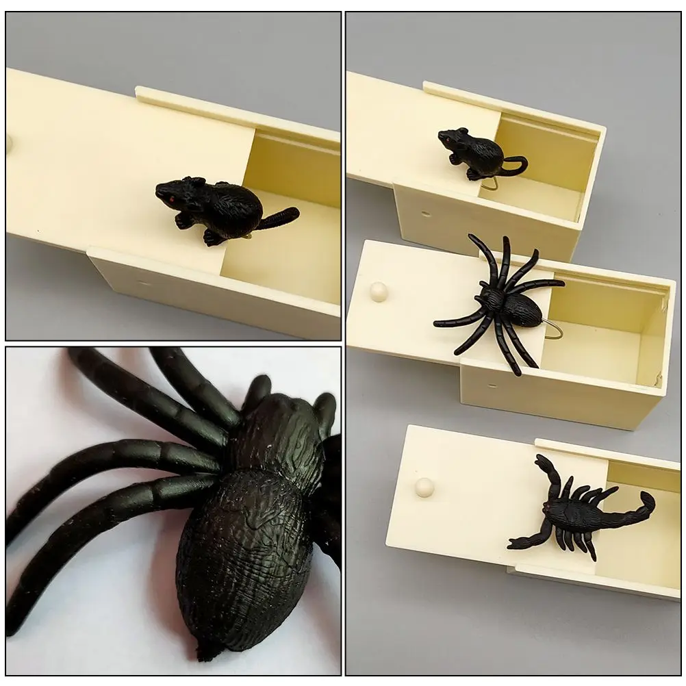 3 pezzi simulati di insetti giocattolo raccapricciante decorazioni di Halloween festa falsi scherzi ragni giocattoli