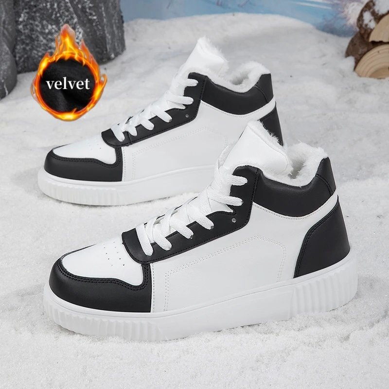 

Winter Fur Men's Skateboard Shoes Outdoor Warm Women's Skate Shoes High Top Sports Shoes For Men Casual Sneakers Unisex Trainers