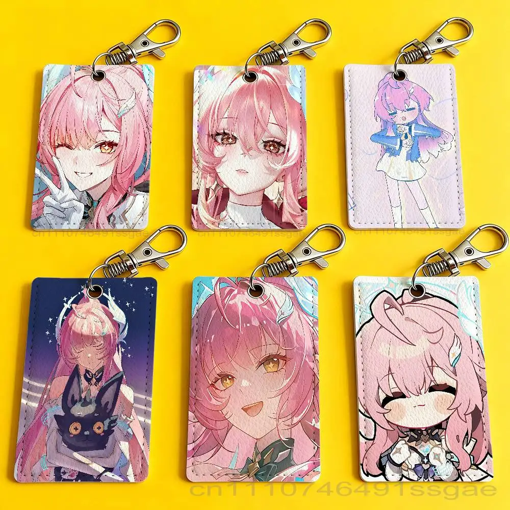 

W-Wuthering Waves Aemeath Card Holder Keychain Badge Holder Card Pass Hang Rope Lariat Lanyard for Key Rings Accessories Gift