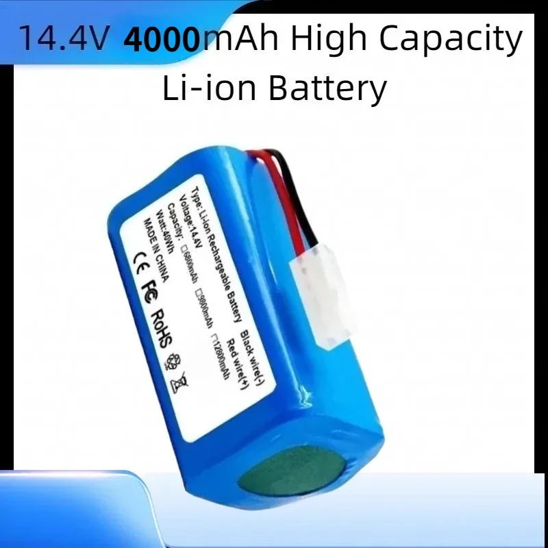 14.4V 2600mAh-4000mAh Li-ion Battery –  for Xiaomi G1,Puppyoo WP650/R30/R35 Pro & Phicomm X3 Robot Vacuum Cleaners, Ideal Power