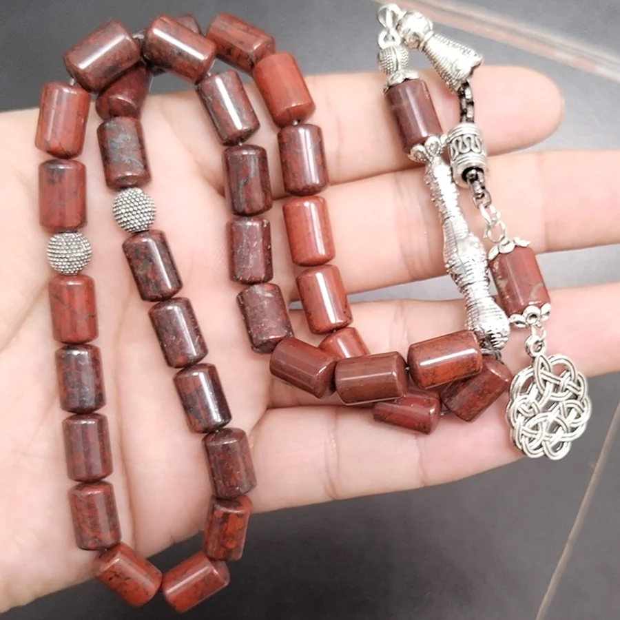 Tasbih Natural Red Obsidian 33 45 66 99 Turkish fashion prayer beads Muslim bangles islamic gemstone High quality bracelet