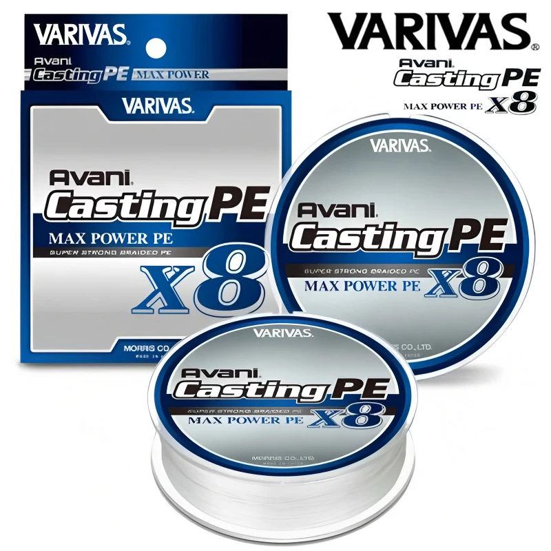 Плетеная леска Varivas Avani Casting PE Max Power X8 — длина: 300 м/330 ярдов, размер: 20–78 фунтов, японская 8-прядная плетеная леска из полиэтилена