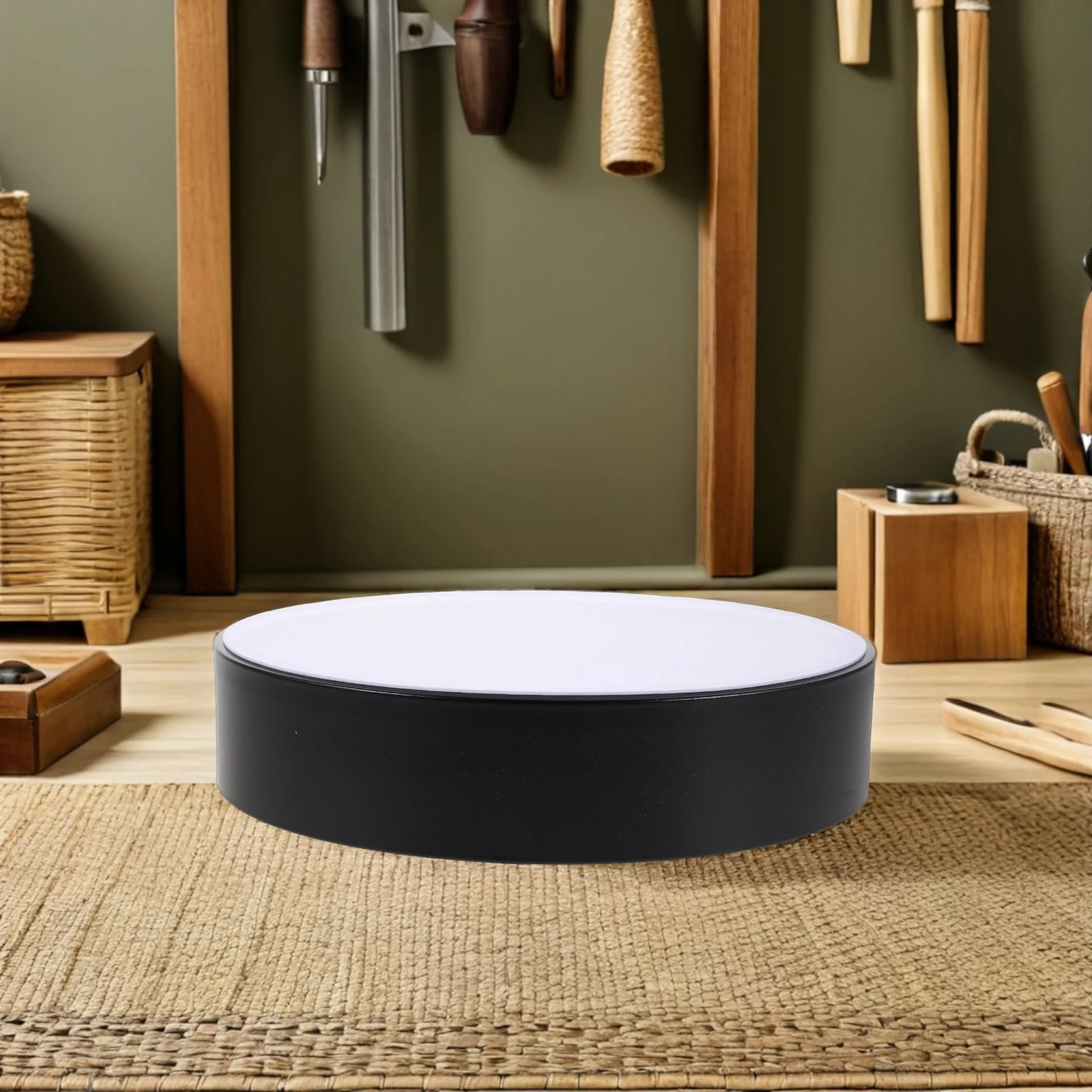 

9-Inch Round Plastic Ceiling Light Cover Ultra-Thin Flat Replacement Flush Mount For Kitchen Hallway Living Room