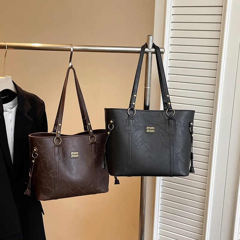 

Осень-зима 202, повседневная большая сумка, женская сумка через плечо, просторная сумка «день-ночь», минималистичная сумка через плечо