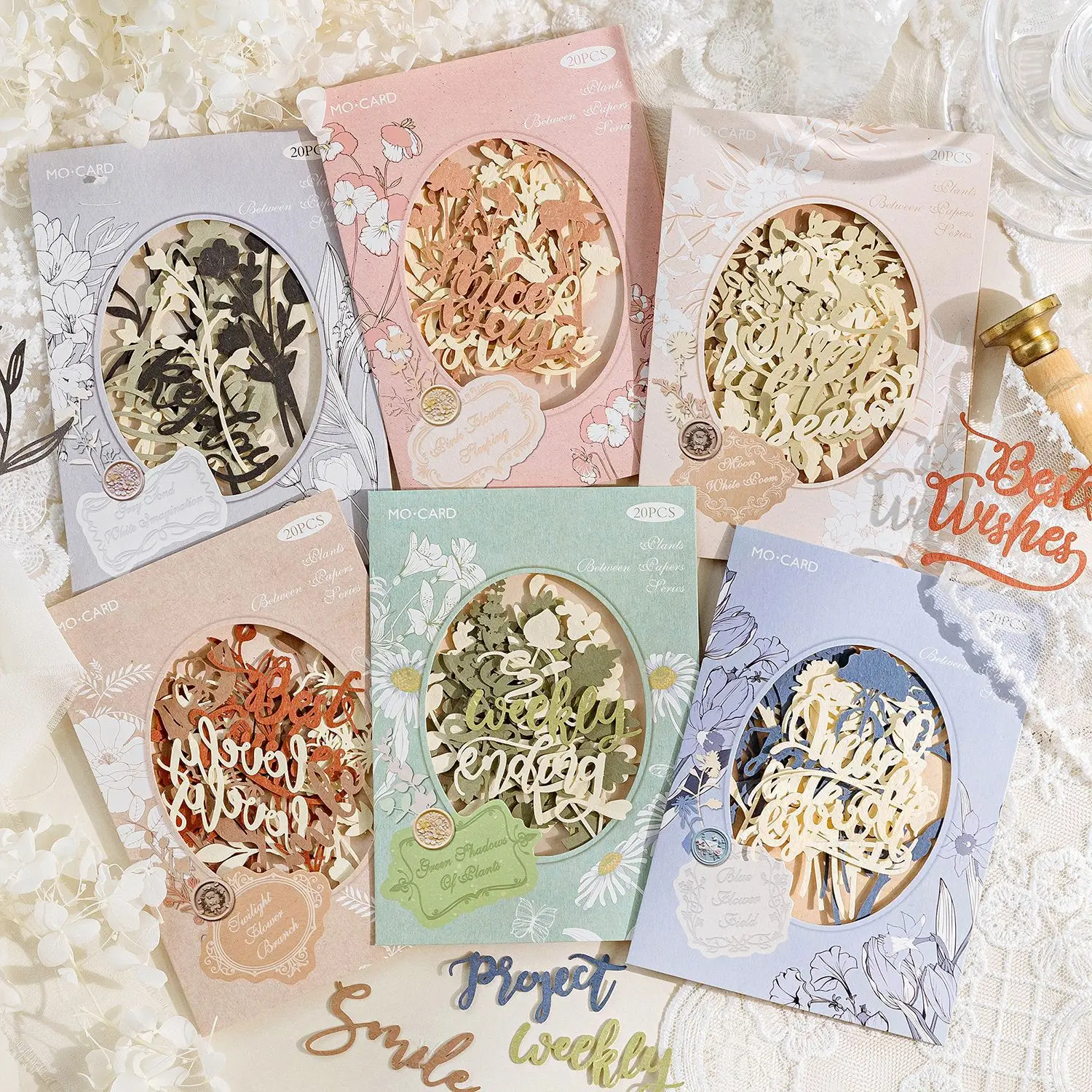 20pcs/lot Memo Pads Material Paper Interpaper Plants Junk Journal Scrapbooking Retro Background Decoration Paper