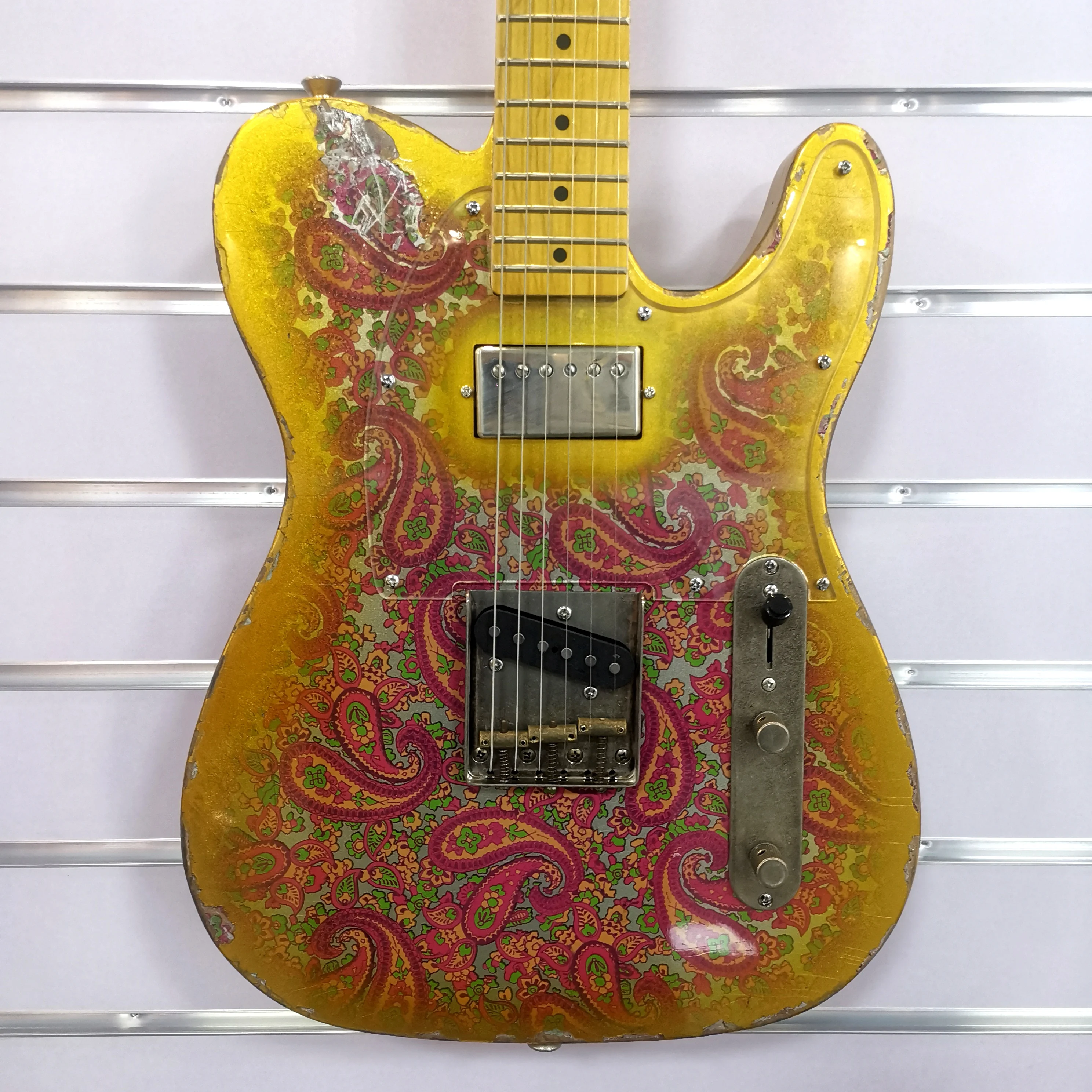 ZLG Heavy relic guityar 6 string tele electric guitar alder body Paisley Nitrocellulose lacquer paint fast shipping