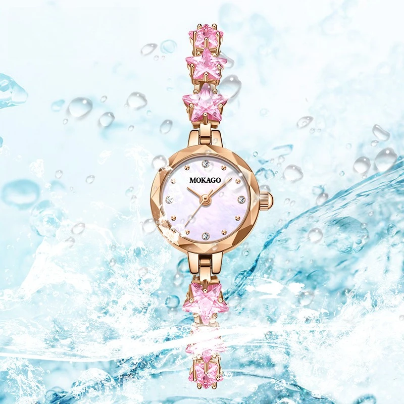 Новые модные легкие роскошные нишевые женские часы с кристаллами Fritillary, нежный тонкий браслет, женские часы с маленьким циферблатом