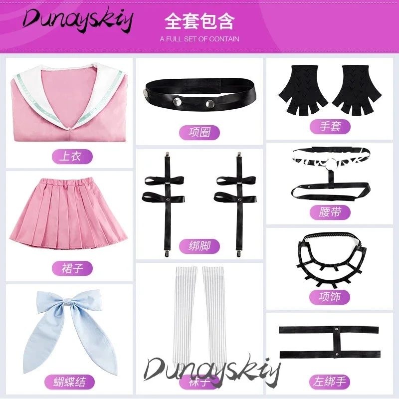 أزياء مياو إيروما التأثيرية مع نظارات شعر مستعار ملابس لعب الأدوار دعامة شعر لعيد الميلاد والهالوين حسب الطلب