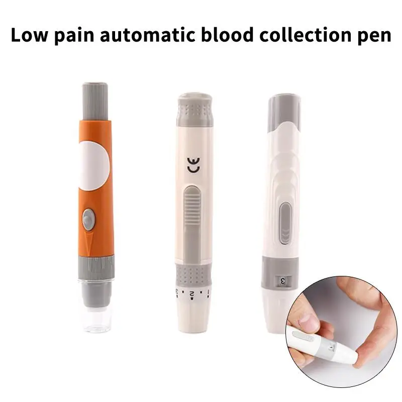 Adjustable Lancet Pen Depth Sampling Glucose Test Pen Diabetics Sensor Lancing Device Collect Accessories