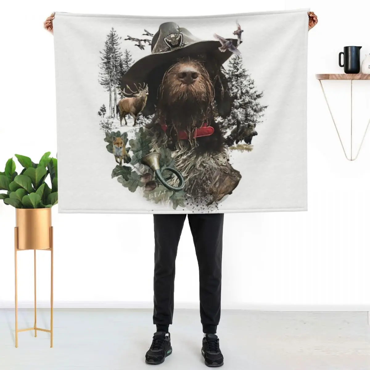 German Wirehaired Pointer Throw Blanket christmas gifts Single Polar Retros For Baby Summer Blankets
