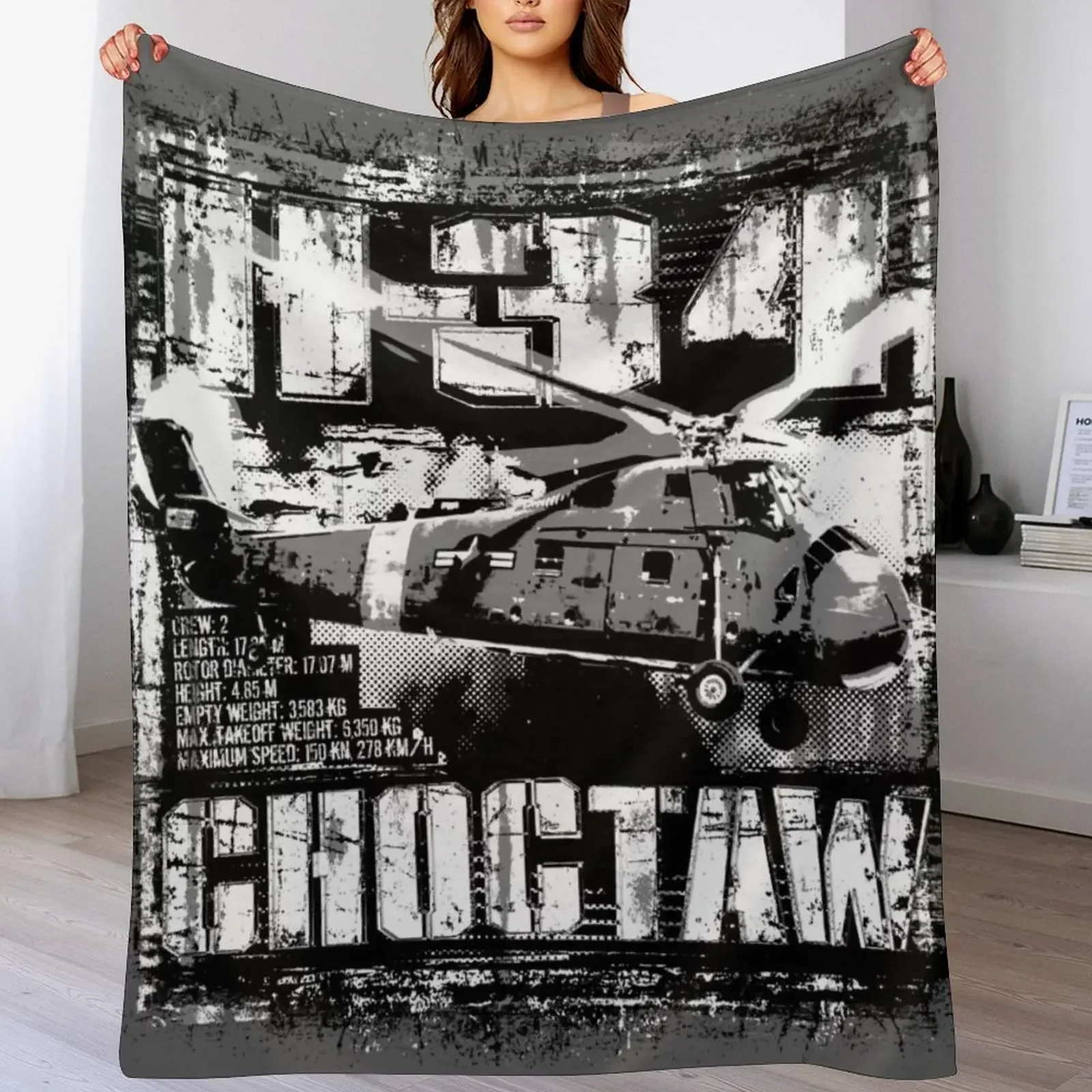 

New H-34 Choctaw Throw Blanket warm for winter Hairy Large Fashion Sofas Blankets