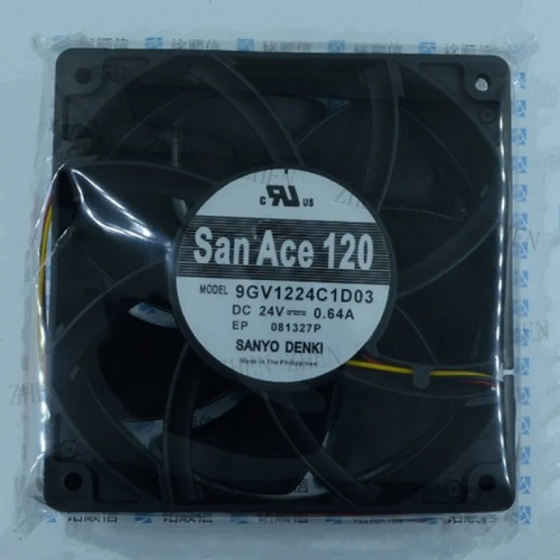

Y 1PCS New for SANYO FAN 9GV1224C1D03 DC 24V 0.64A 12cm 3 pin # QW.