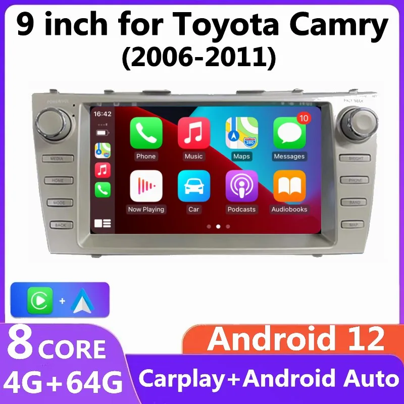 Original car radio style Android 13 4G DSP Car Radio Multimedia Navigation GPS BT For Toyota Camry 2006 2007 2008 2009 2010 2011