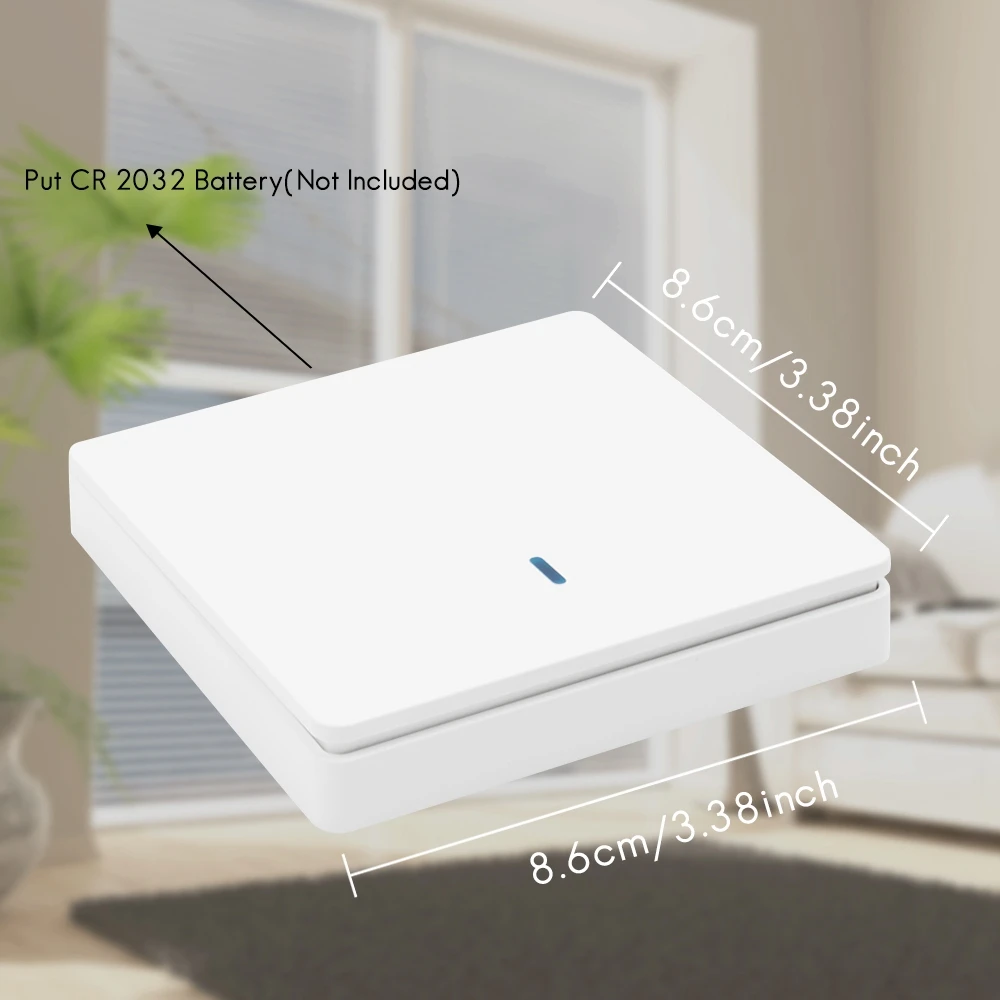 Wireless Smart Light Switch RF 433MHz Lighting Control Intelligent Switch AC 90-250V 10A Module( 1 W and 1 C)