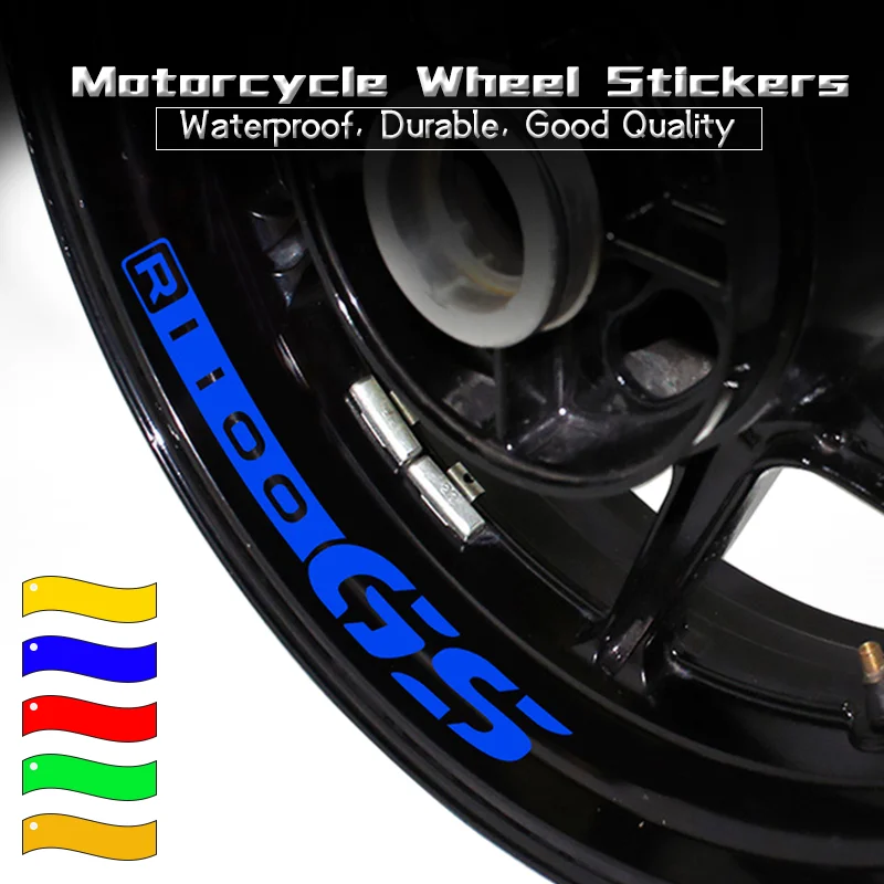 

High Quality Motorcycle Wheel Stickers For R1100GS R1150GS Waterproof Reflective Wheels Inner Rims Sign Decals r1100gs r1150gs