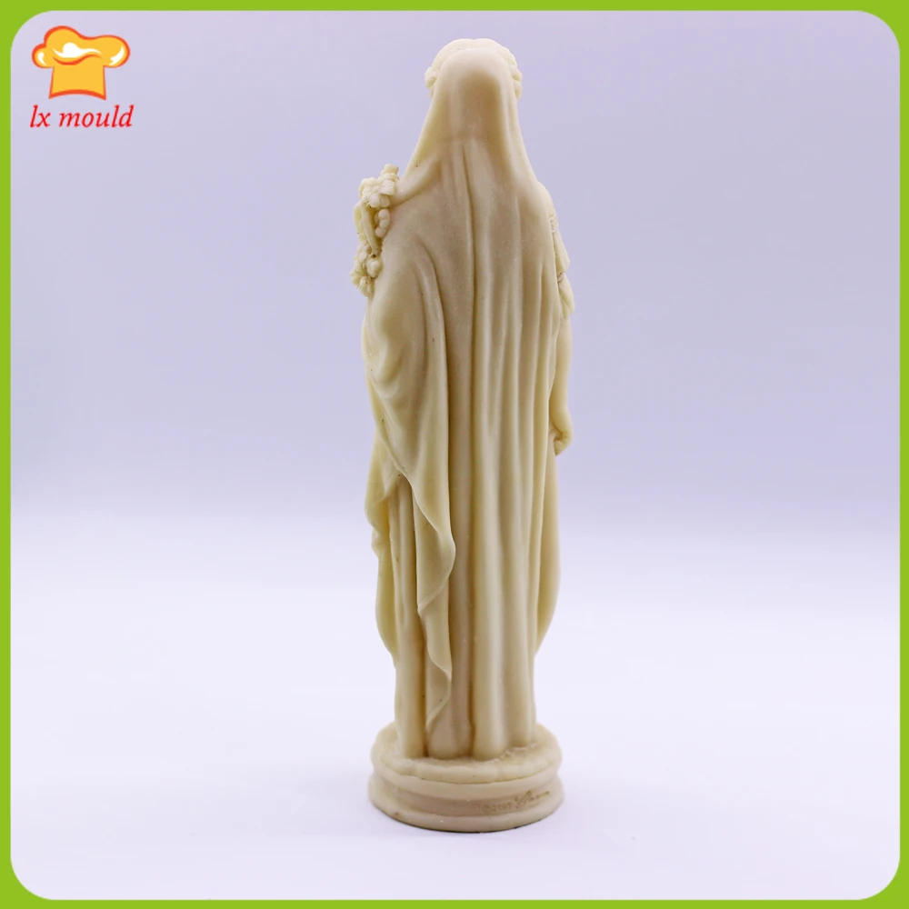 Venus Left Hand Holding Wheat Ear Angel Handmade Plaster Candle Molds Resin Decorative Mold-3D Autumn Messenger Silicone Mould