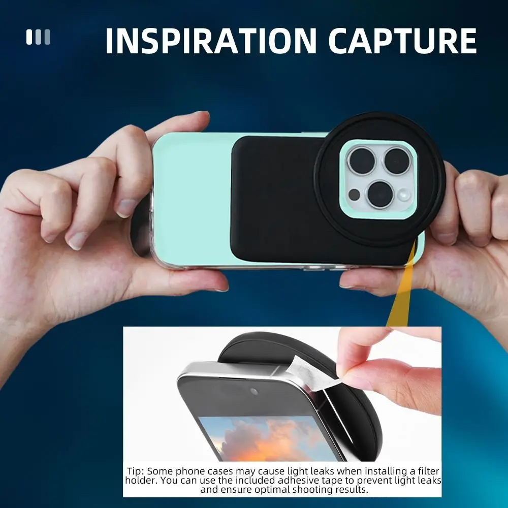 67mm Camera Filter Magnetic Phone Filter Adapter Magnetic Suction Ultra-Thin Phone Filter Holder for iPhone 15 14 13 12 Pro Max