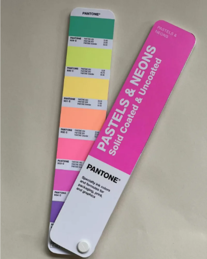 Cartão Universal Pantone Color, Cor Rosa e Neon, Padrão Internacional 9, GG1504C