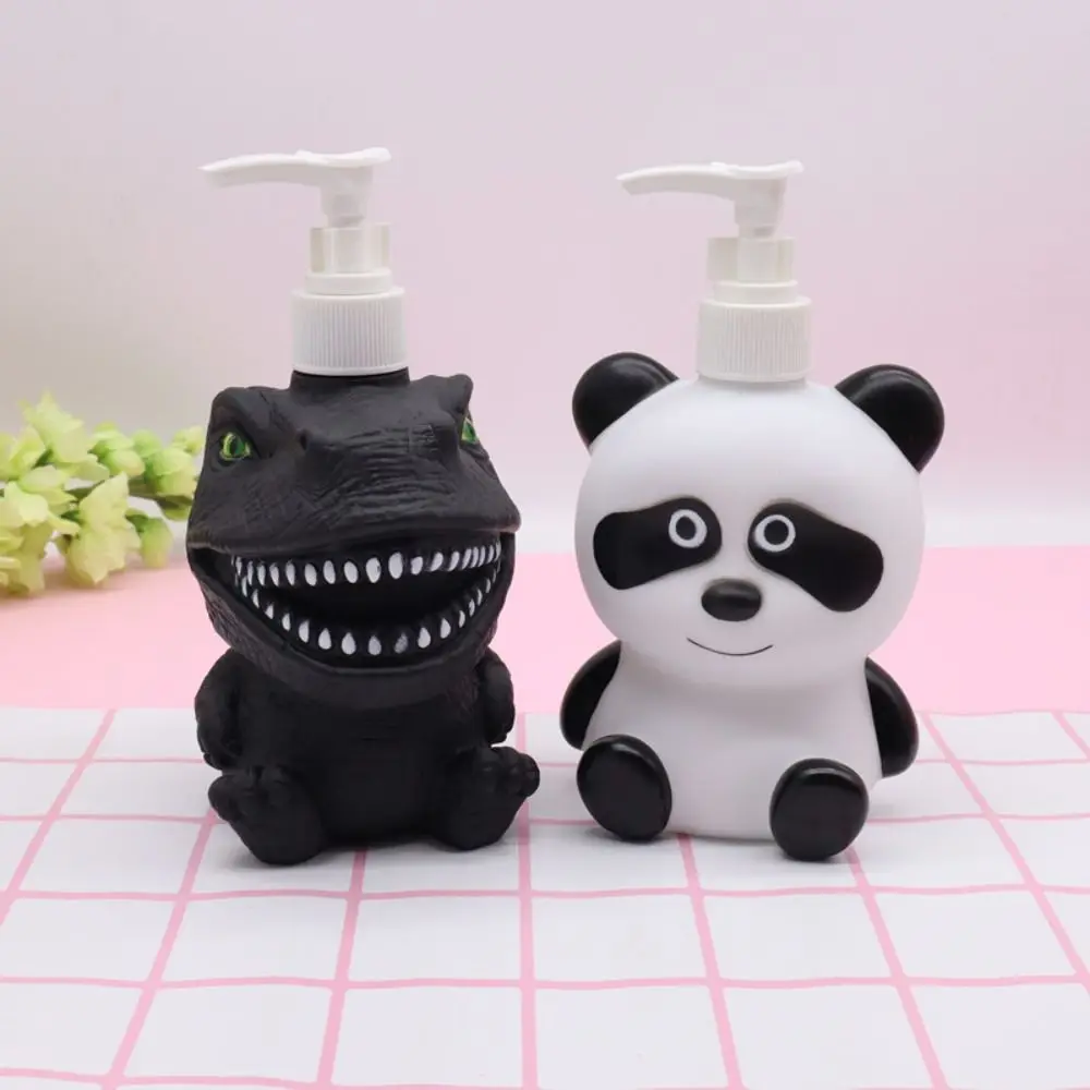 Cute Cartoon Empty Pump Bottle Portable Sub-Bottling 300ML Shower Gel Bottle Panda Press Type Soap Dispenser Kids