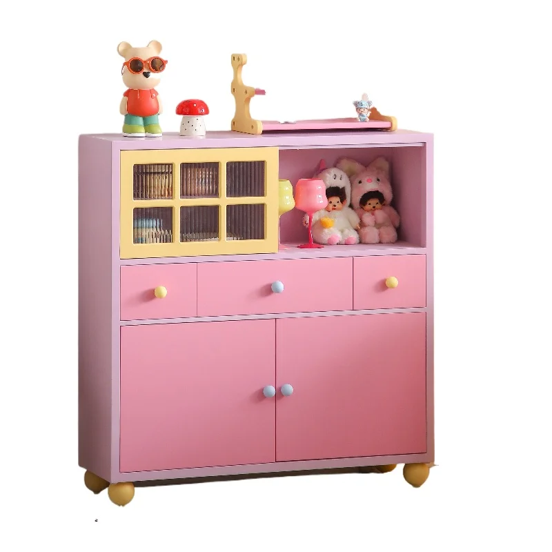 Dopamine side cabinet, living room integrated storage against the wall Color porch cabinet, bedroom storage