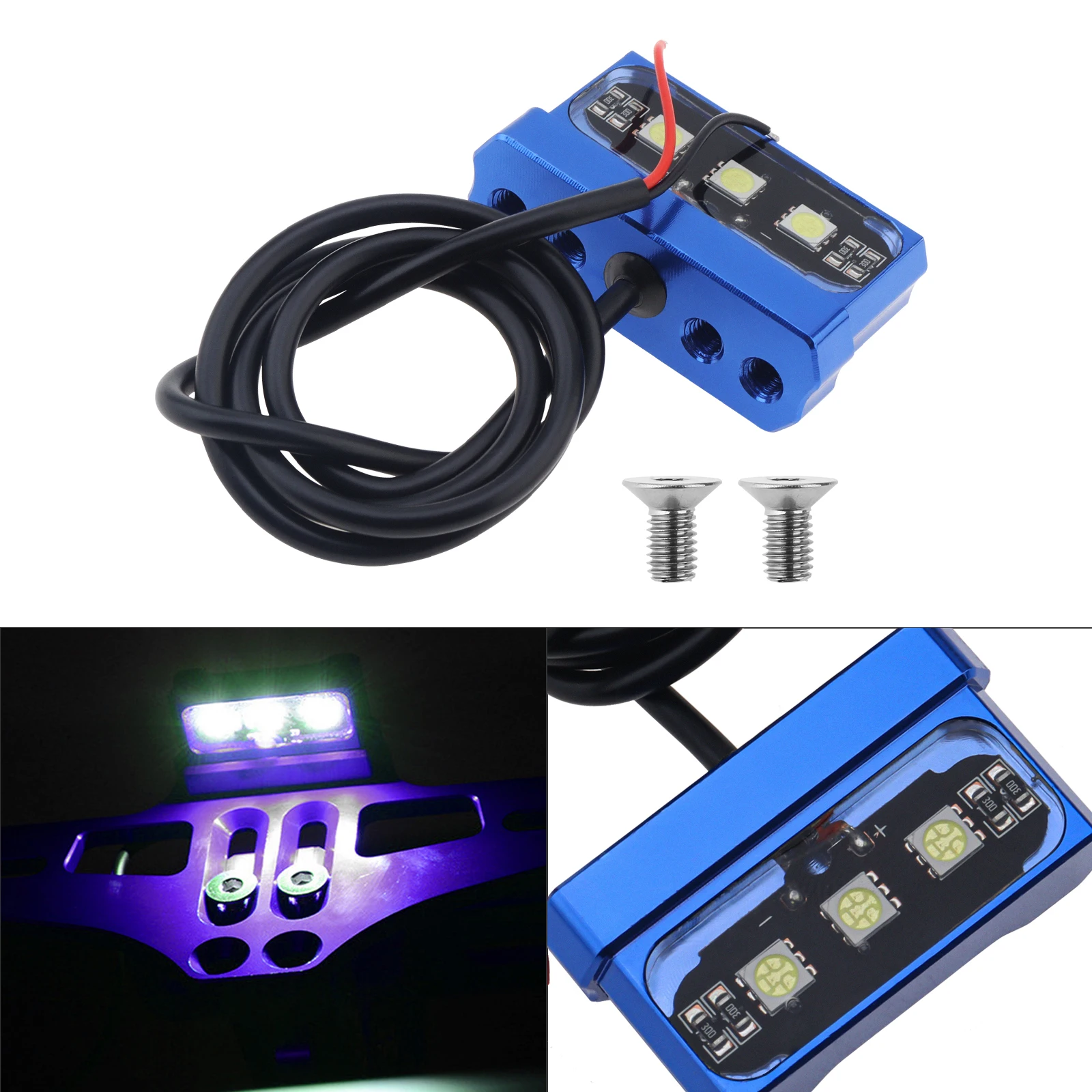 1pcs Motorcycle License Plate Light LED Mini 12V CNC Aluminum Alloy Waterproof Rear Tail Motorbike Light for License Plate image 3