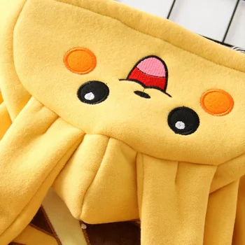 Pikachu Baby Romper 4 Cartoon Pocket Monsters Baby Pyjamsa Newborn Cute Winter Long-Sleeved Kids Rompers Clothing Babies Toddler'S Clothes Onesie Gift 4