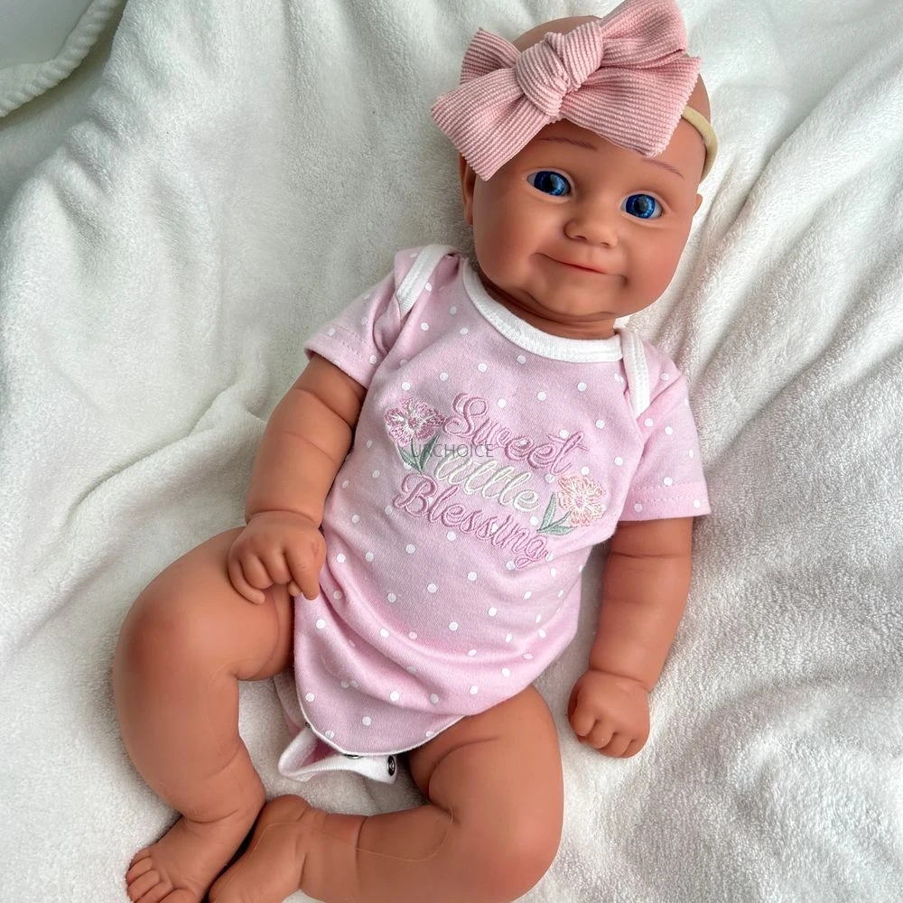 

20Inch Baby Girl Maddie 3D Skin Silicone Reborn Doll Soft Easy to Clean Newborn Doll for Keepsake Kids Toy