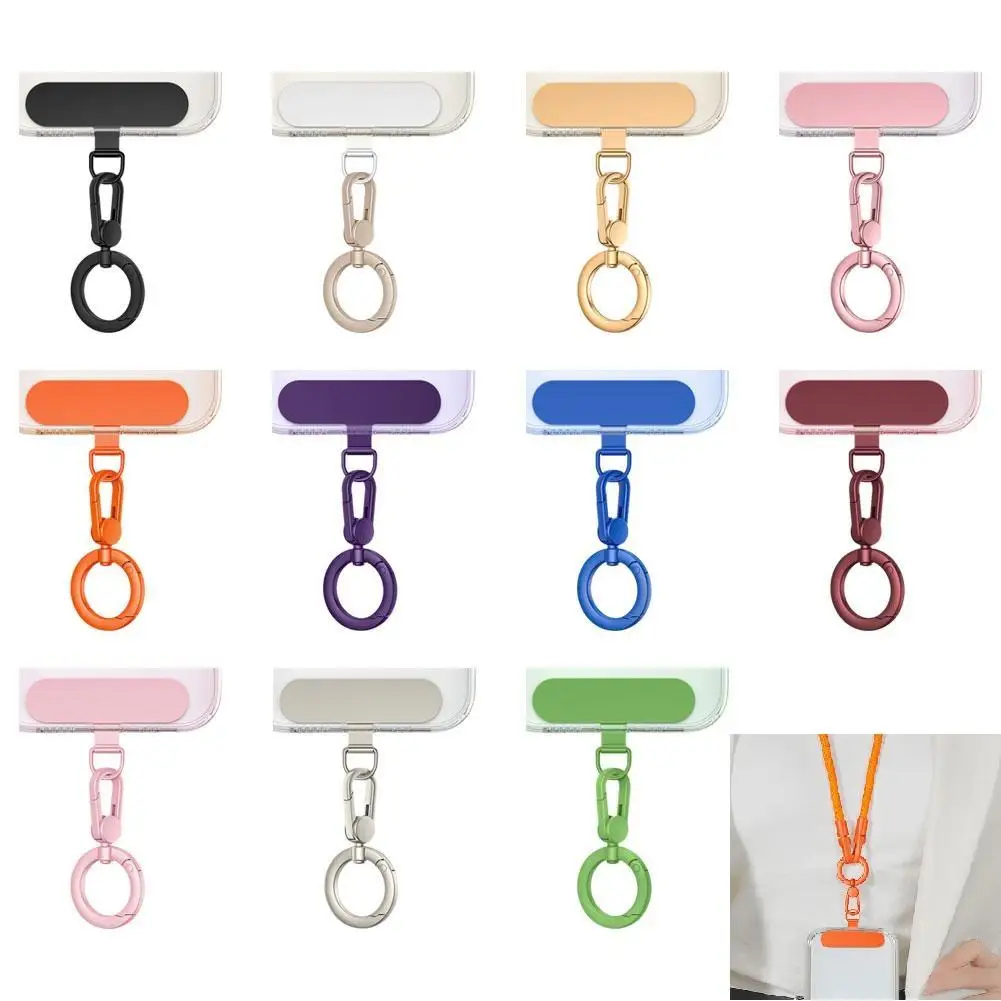 

Вращающийся на 360° ремешок для телефона, накладная прокладка, ультратонкий металлический подвесной шнур для телефона, сменные язычки для страхования, безопасная соединительная деталь