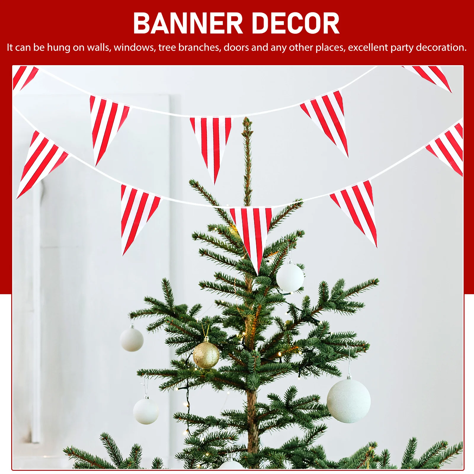 

1 set 1 Set Carnival Bunting Banner Triangle Pennant Flags 6Ft Striped Hanging Garland For Birthday Party Festival Decorations
