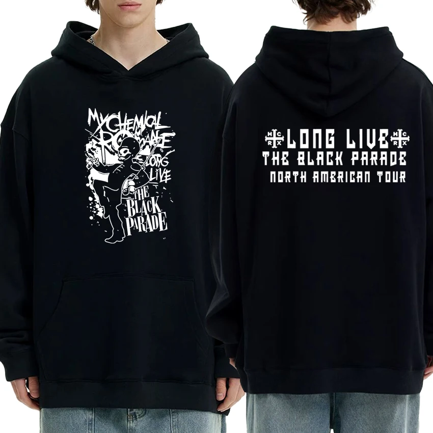 

New in My Chemical Romance Band Tour 2025 Double Sided printed Hoodie Men women vintage punk streetwear Unisex Fleece Sweatshirt