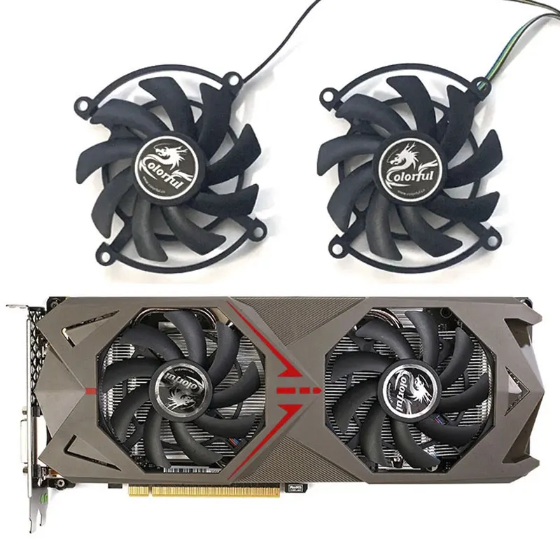 NOWY wentylator GPU 85MM 4PIN GTX 1060-6GD5, do kolorowego wentylatora karty graficznej GeForce GTX 1060 1070