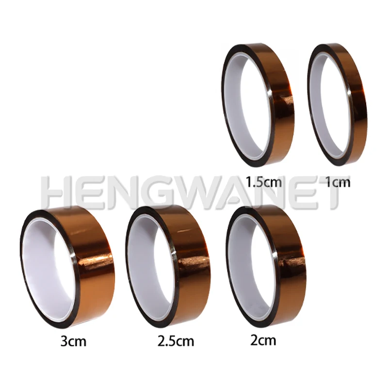 30m Long Gold Finger High Temperature Resistant Tape Polyimide Tape Multi Size Pet Anti Static Lithium Battery Insulation Tape