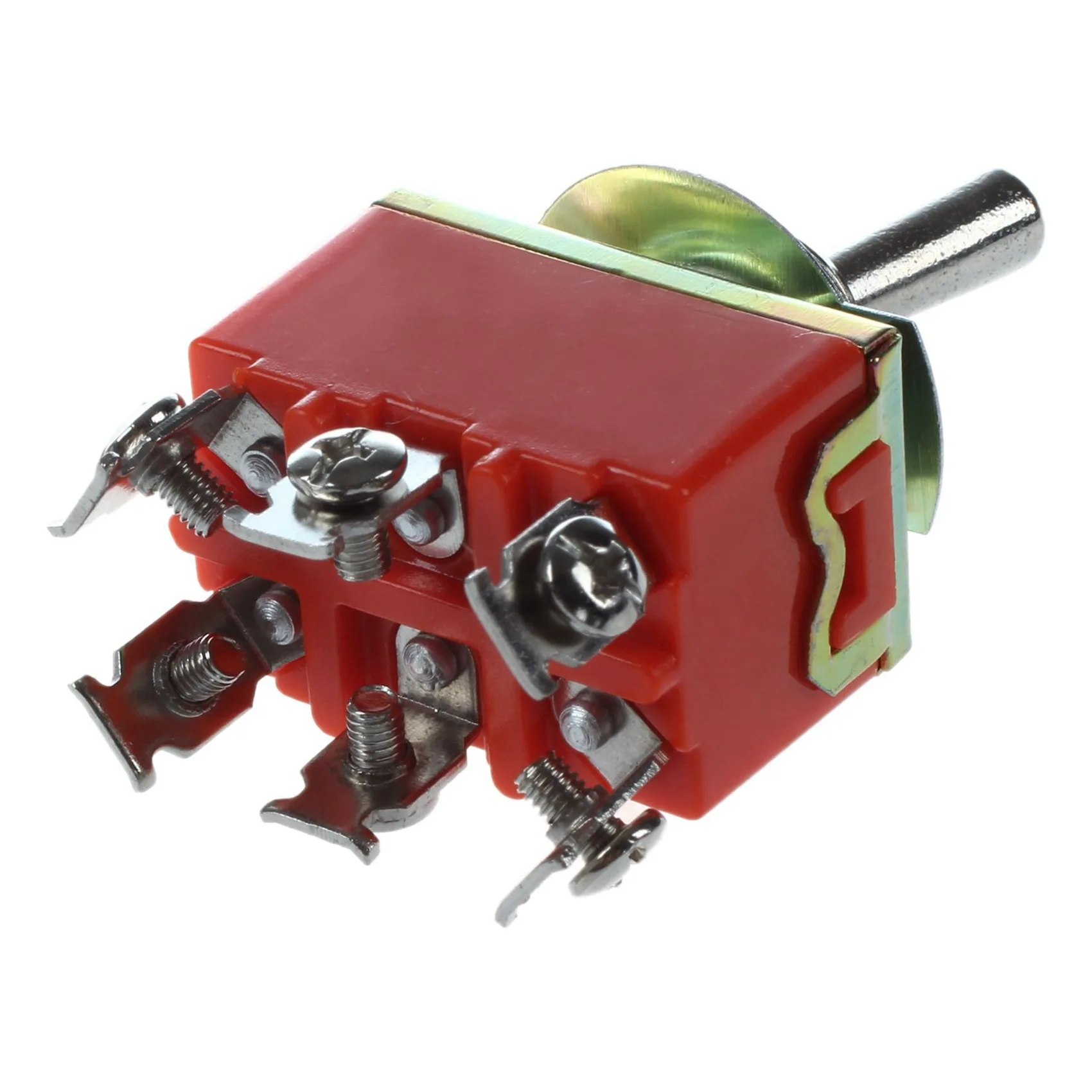 Y39A-3X AC 250V 15A Latching 3 Way On-Off-On Single Pole Double Throw Toggle Switch Orange