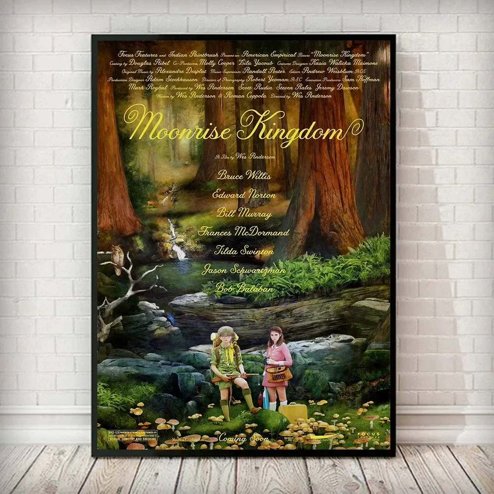 Wes Anderson Classic Movie Moonrise Kingdom Film Poster Canvas Painting Teen Love Story Wall Art Pictures Home Decor