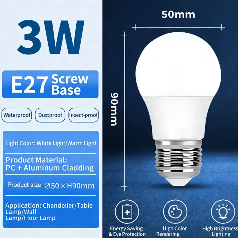 3/7/12/25w Radar Motion Sensor Light Bulbs Dusk to Dawn LED Bulbs Outdoor Auto On/Off for Indoor Outdoor Basements 2026 New