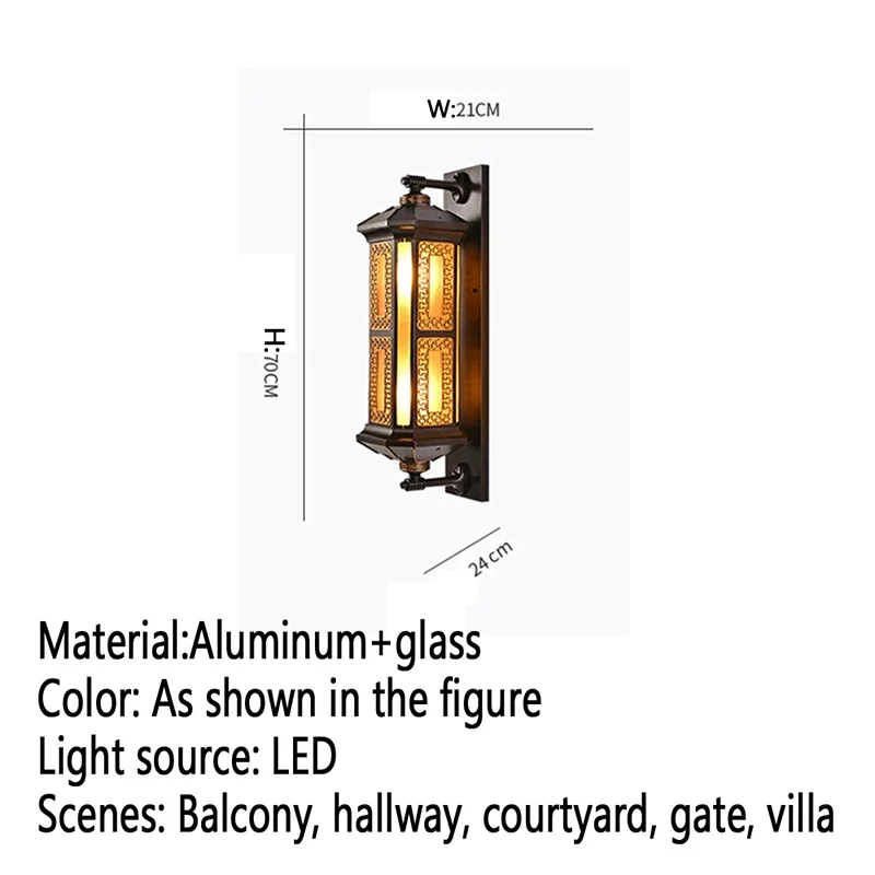 SEAN lampu dinding luar ruangan, lampu dinding LED kontemporer sederhana tahan air untuk balkon lorong halaman vila Gerbang Hotel