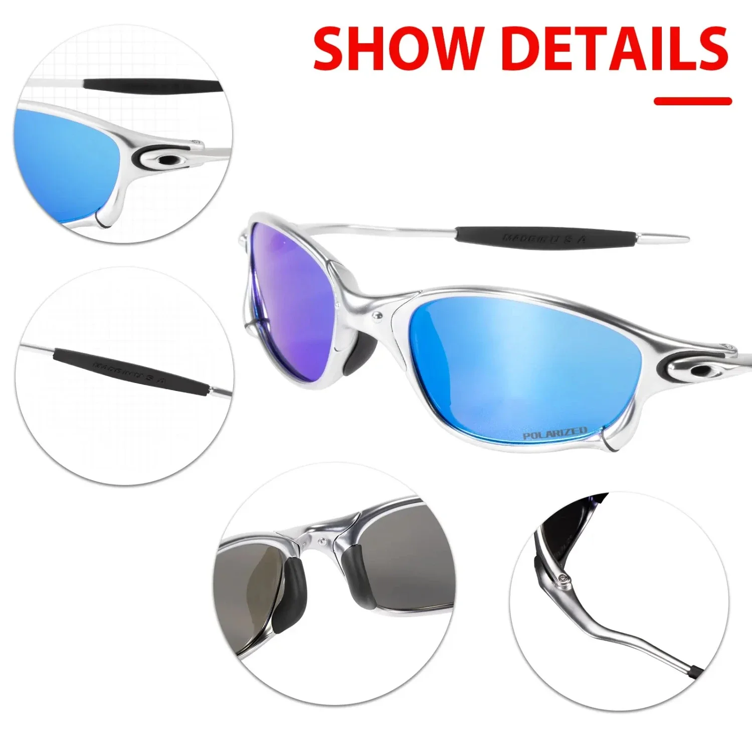 Metal Polarized Sunglasses Men Cycling Fishing Driving Glasses Outdoor Sports UV400 Sun Glasses Eyewear Male Women Goggles